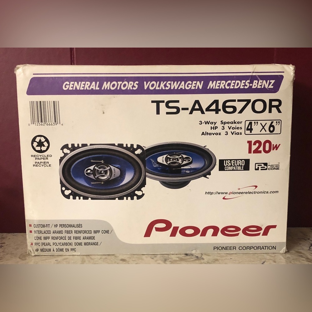 Pioneer TS-A4670R 4x6 3-way 120w Speaker